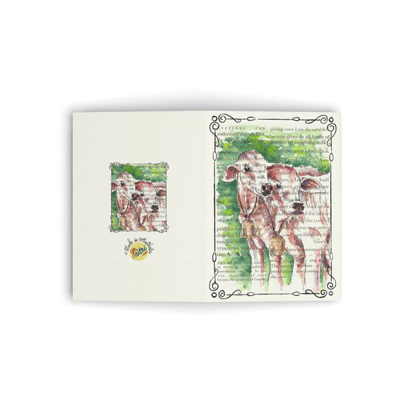 Sisterly Cows Greeting Card