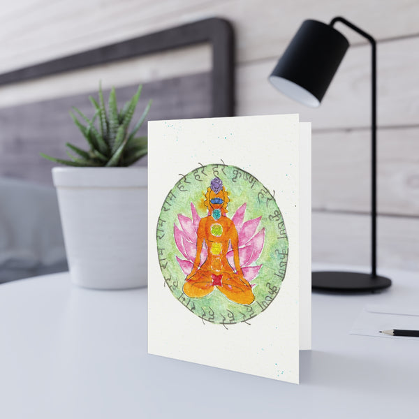 ‘Yogi Lotus’ Greeting Card