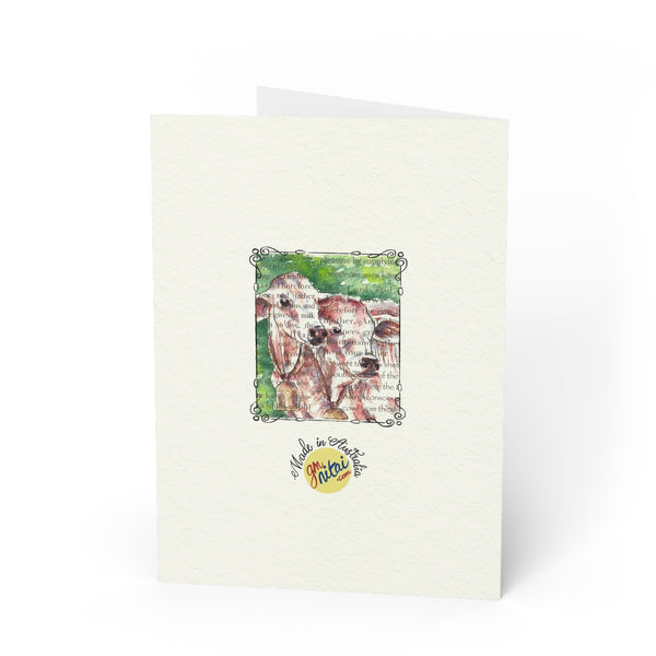 Sisterly Cows Greeting Card