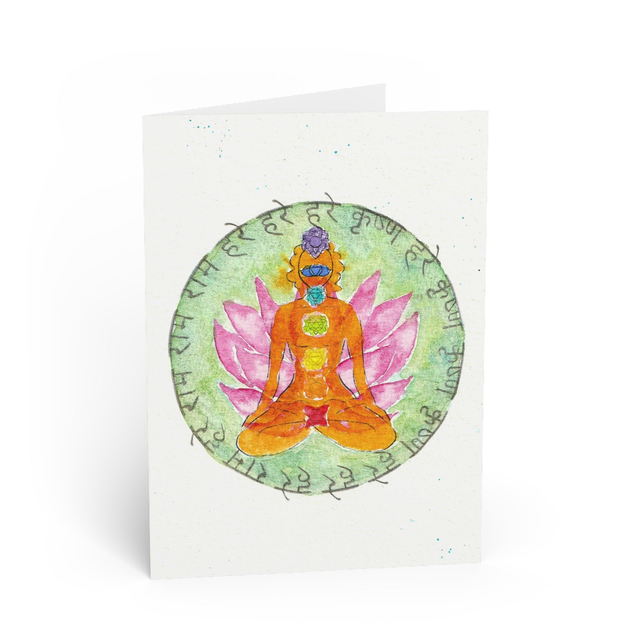 ‘Yogi Lotus’ Greeting Card