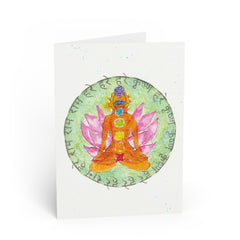 ‘Yogi Lotus’ Greeting Card