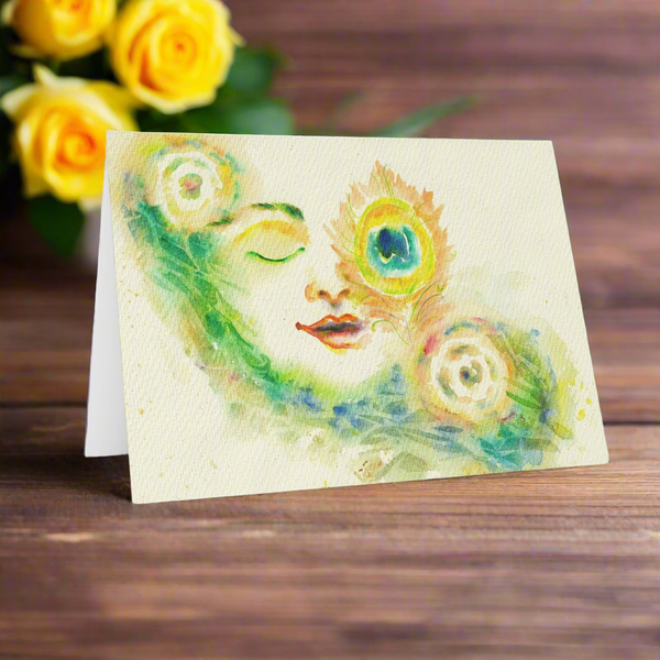 Peacock Dream Greeting Card