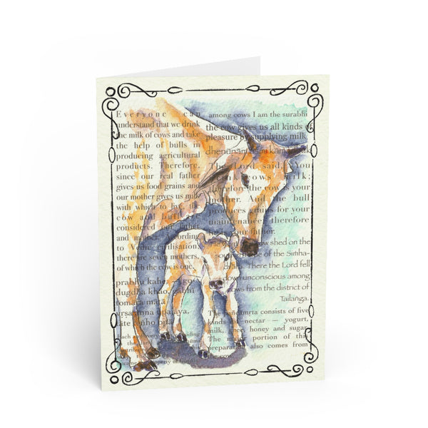 Cow and Calf Greeting Card