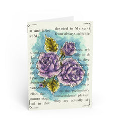 Purple Rose Greeting Cards