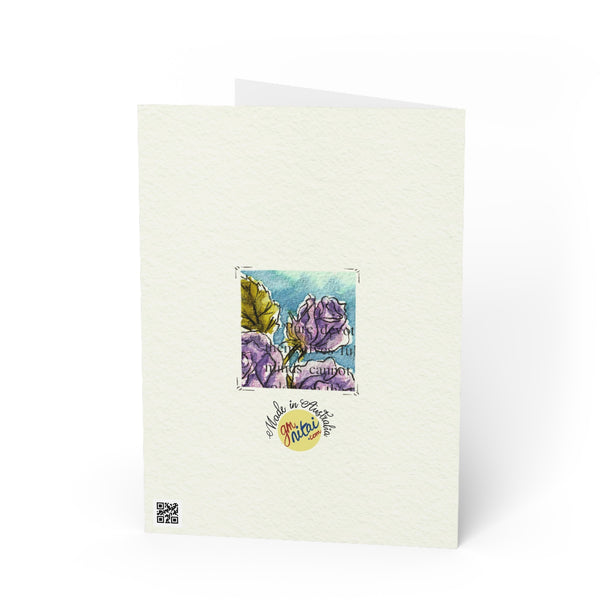 Purple Rose Greeting Cards