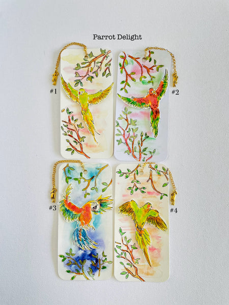 ‘Parrot Delight’ bookmarks