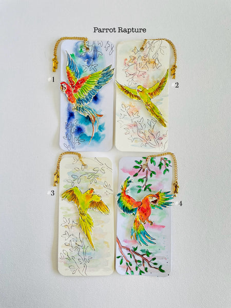 ‘Parrot Rapture’ bookmarks