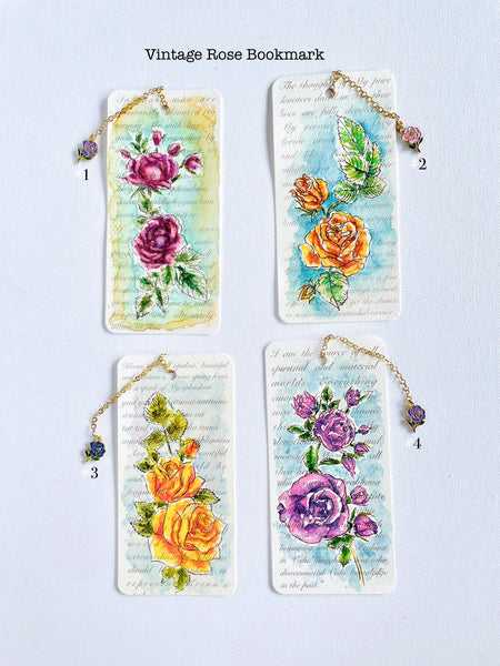 Vintage Rose Bookmarks