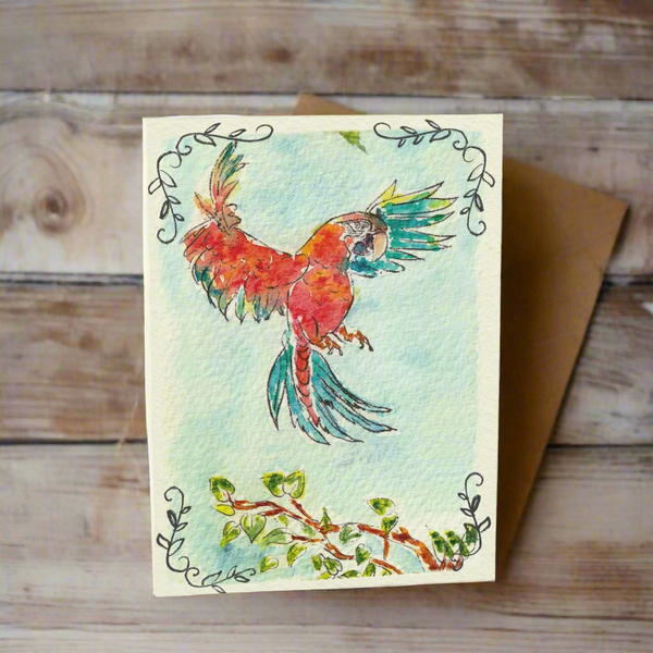 Parrot Greeting Card