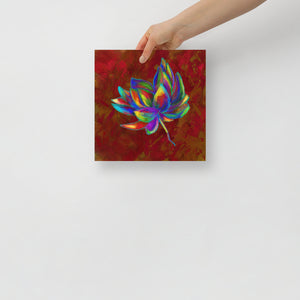 ‘Multi-coloured Lotus’ Poster