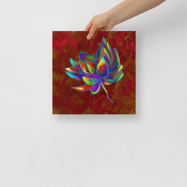 ‘Multi-coloured Lotus’ Poster