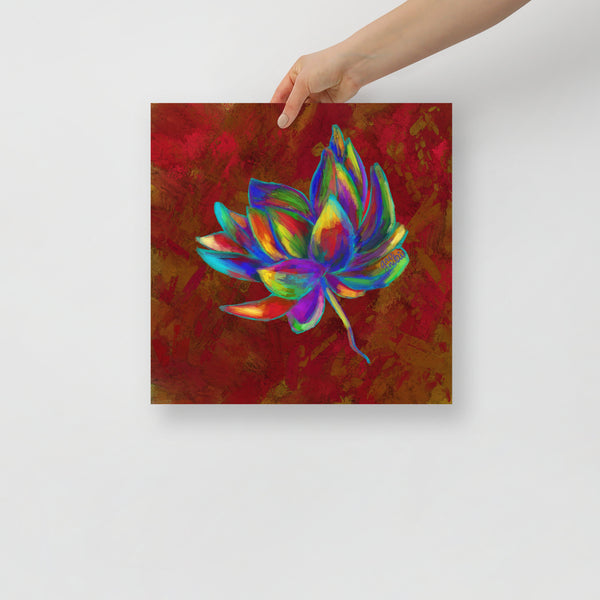 ‘Multi-coloured Lotus’ Poster