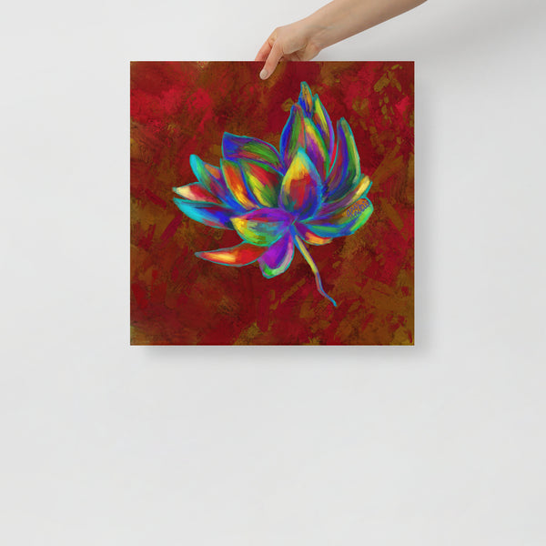 ‘Multi-coloured Lotus’ Poster