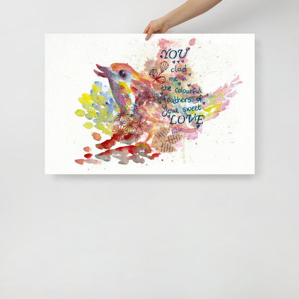 ‘Colourful Feathers’ Poster