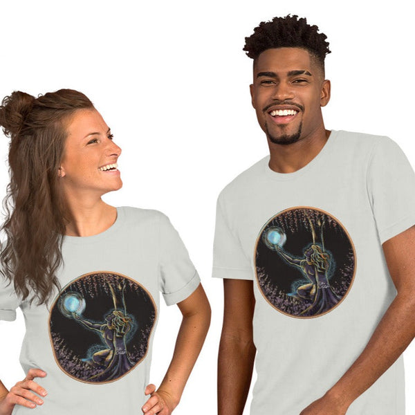 Bright ‘Moon Mood’ unisex t-shirt